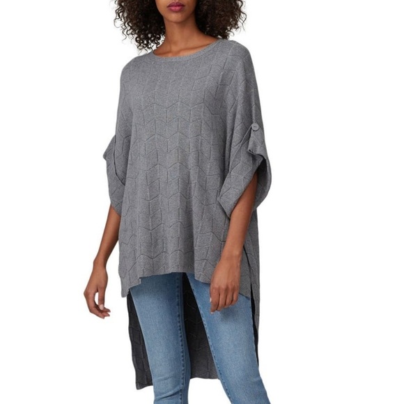 Elk Gray Knit Top one size fits all ($425 retail) cotton and wool large - Picture 1 of 7